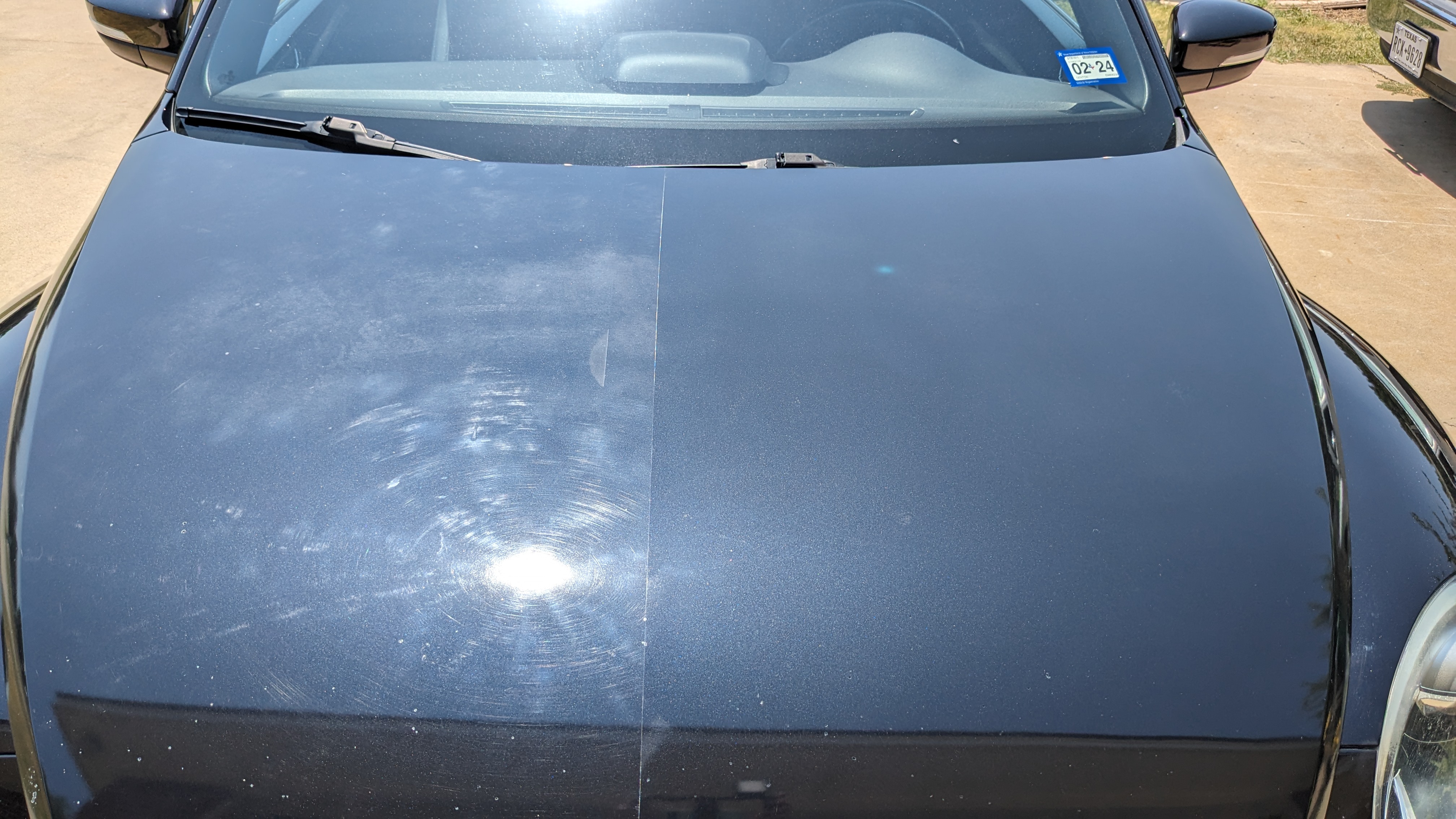 VW Beeting Hood Half Polished